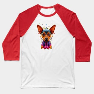 Miniature Pinscher Zwergpinscher Photo Art Baseball T-Shirt